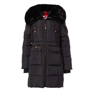 SZ L Canada Weather Gear | Black Sherpa-Lined Hooded Parka  Women